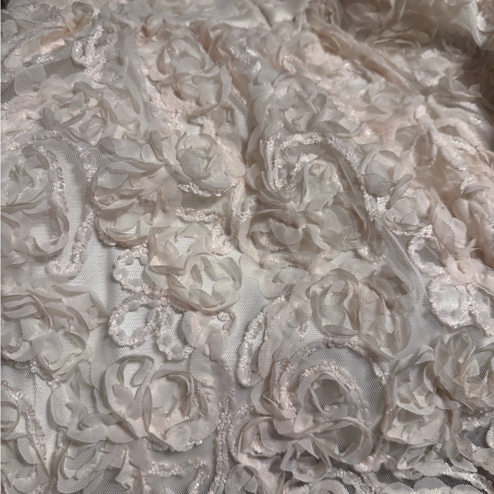 Minuet Elegant Cream Floral Dress - Picture 8 of 11